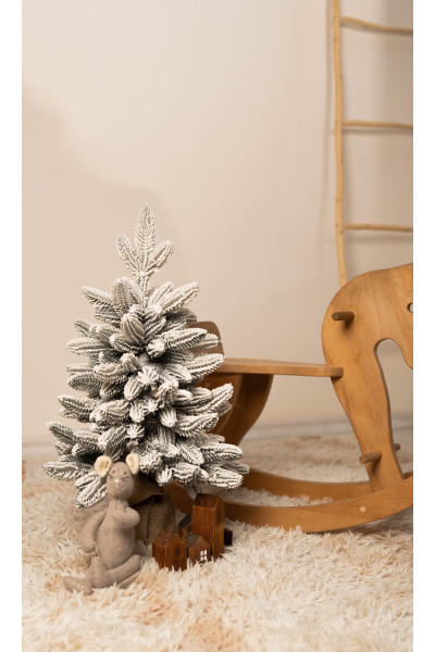 Мини заснеженная литая искусственная елка 65 см Мини заснеженная литая искусственная елка 65 см