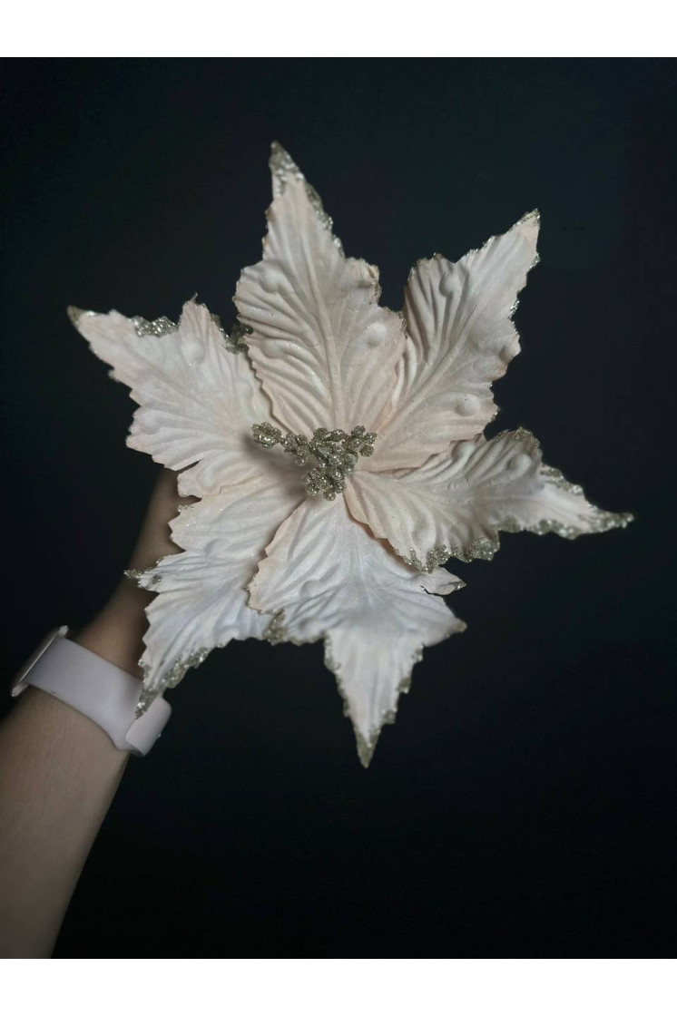 Украшения на елку искусственные декоративные цветы Украшения на елку искусственные декоративные цветы