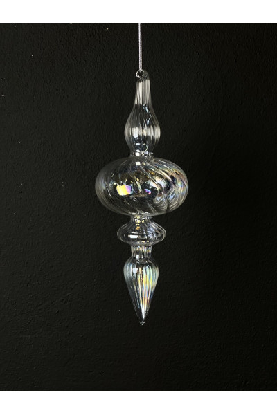 Стеклянная фигура 20 см  новогодняя игрушка для декора елки