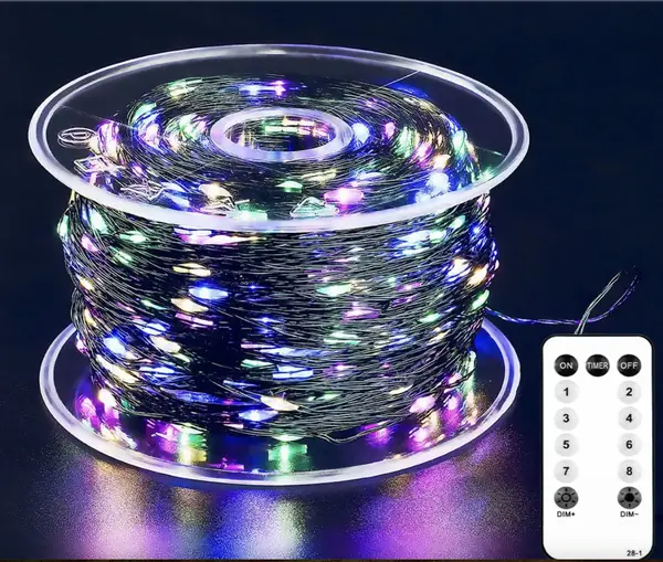 Светодиодные лед гирлянды для елки 120 метров зеленый 1200 Led роса — фото 8